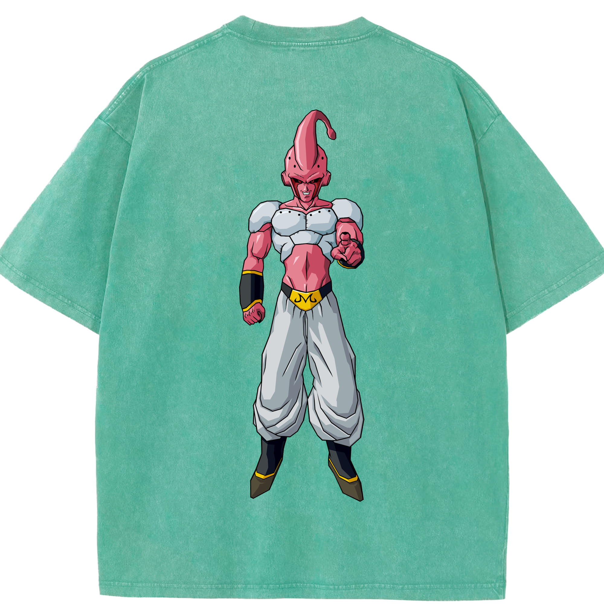ドラゴンボール 魔人ブウ DRAGON BALL Majin Buu 綿100% ヴィンテージ風 半袖Tシャツ（背面プリント）